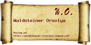 Waldsteiner Orsolya névjegykártya